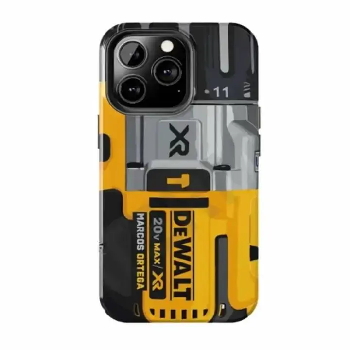 DeWalt Phone Case, DeWalt 20V Phone Case For iPhone, cover for iphone 17 16 15 14 13 12 11, Dynamic, Energetic, Trendy, Durable Cover for iPhone