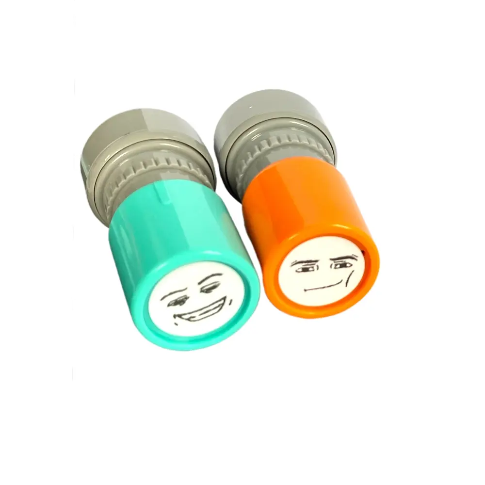 Cute Emoji Rubber Stamp Set for Office & Home Use, Custom Stamp, Perfect for DIY Projects, Tags, Notes, Fun Expression Design, Personalized Labels, Office Supplies