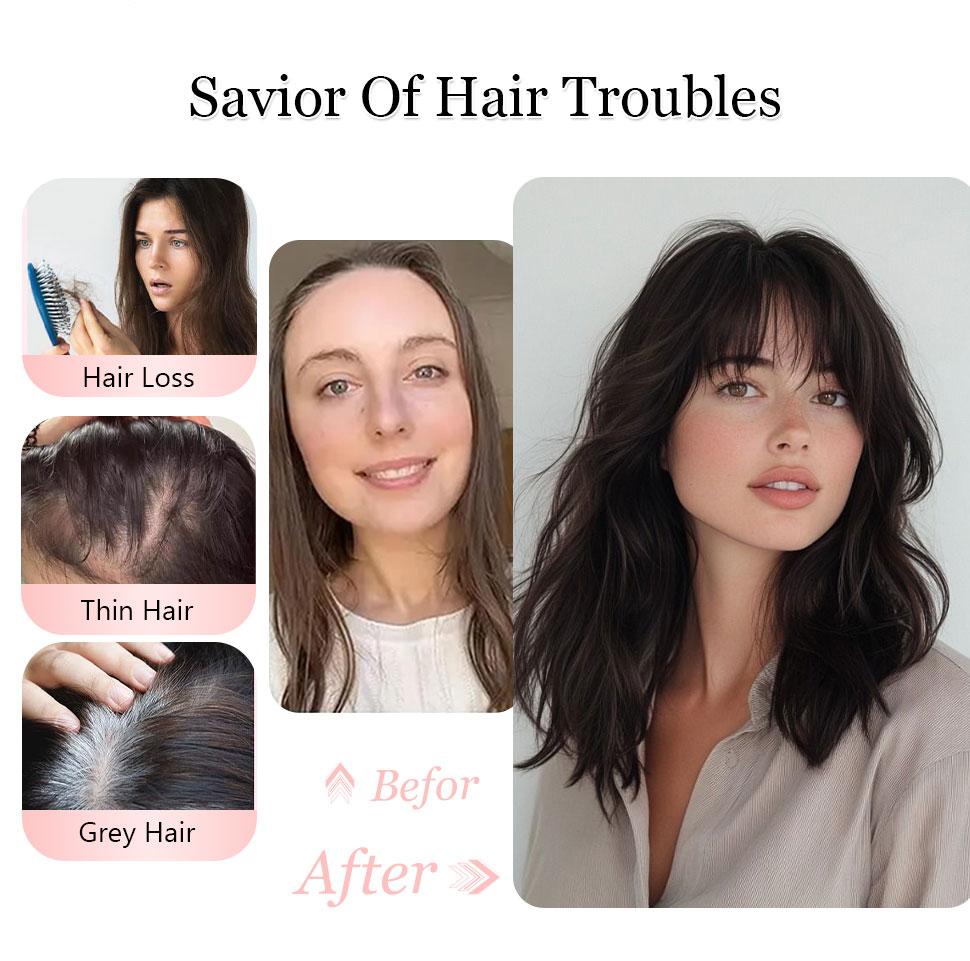 [AISI HAIR]18'' Wavy Hair Topper with bans for Thinning Hair – Natural Look, Clip-In Volume, Lightweight & Breathab 18 Inch Wavy Synthetic Clip-In Topper for Women le