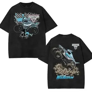 Monster Jam 2 Sides Youth and Adult Shirt, Megalodon Monster Truck Shirt, Racing Fan Crewneck, Monster Truck Gift, Funny Shirt, summer outfit, holiday outfit