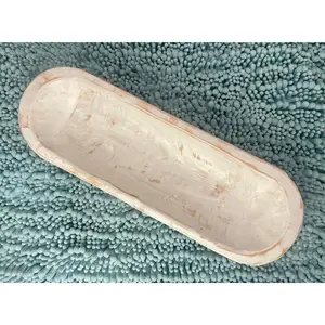 Large Hand-carved Wooden Dough Bowls