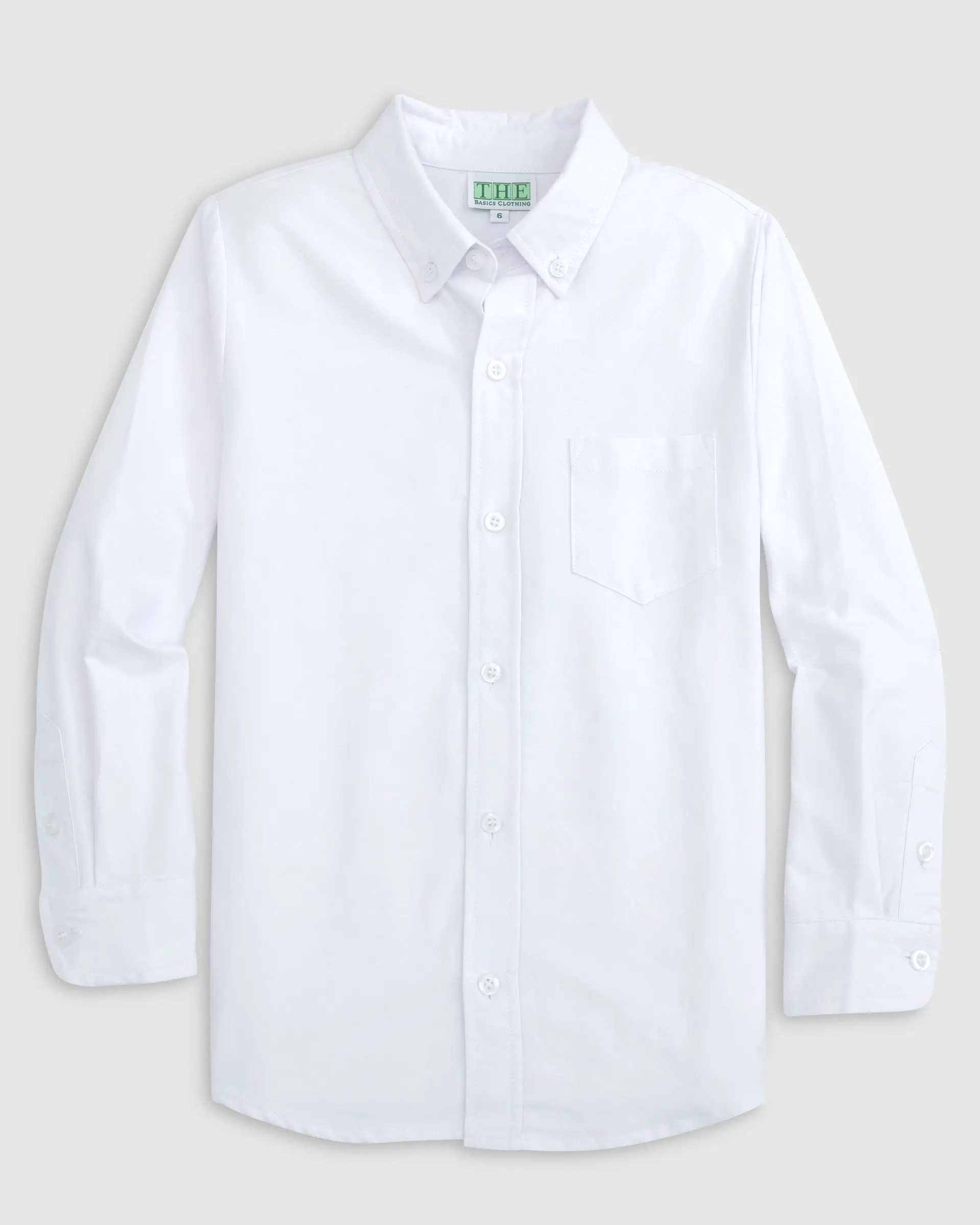 Oxford Long Sleeved Unisex Childrens' School Uniform White Shirt
