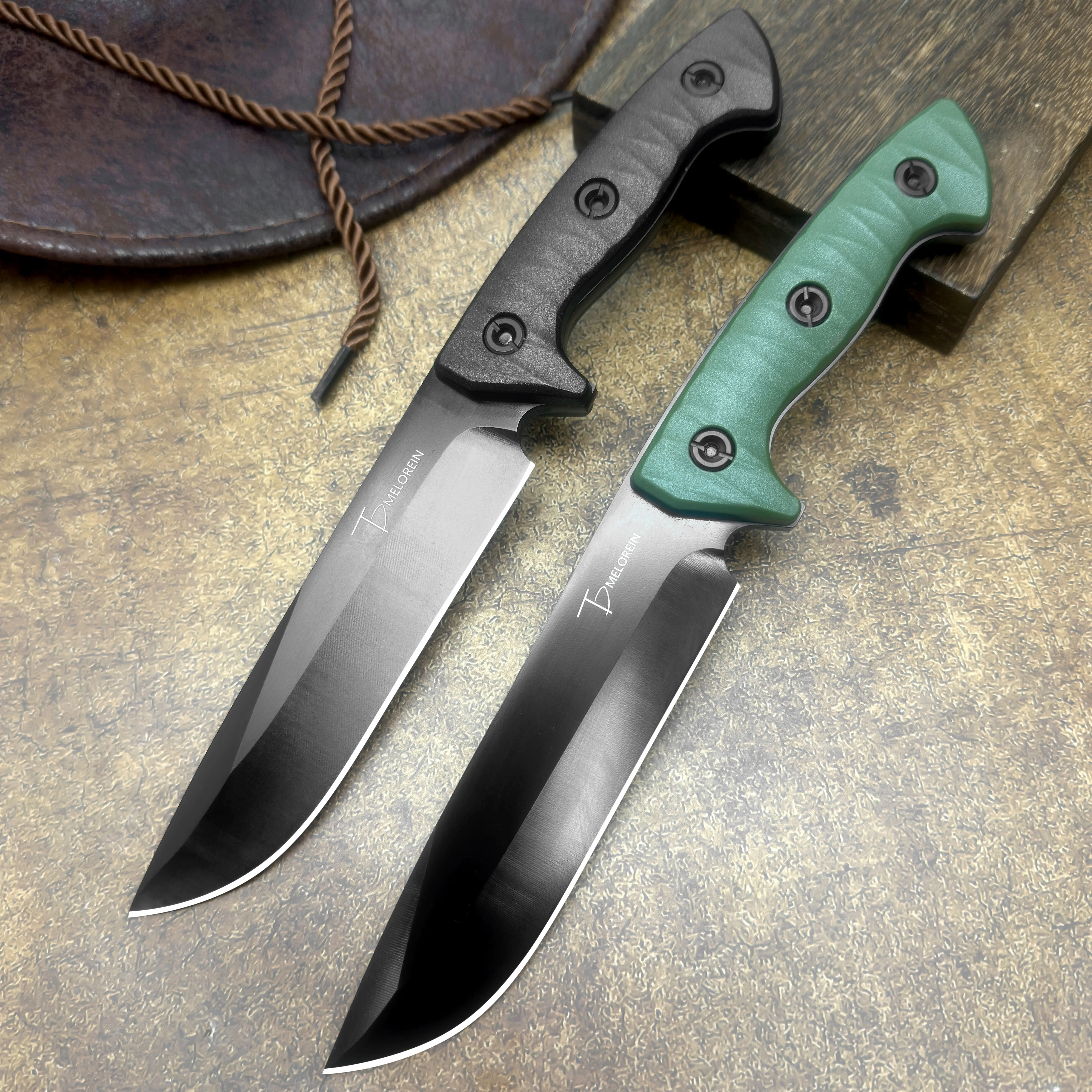 Stainless steel camping knife, portable design, men's outdoor knife, fishing knife