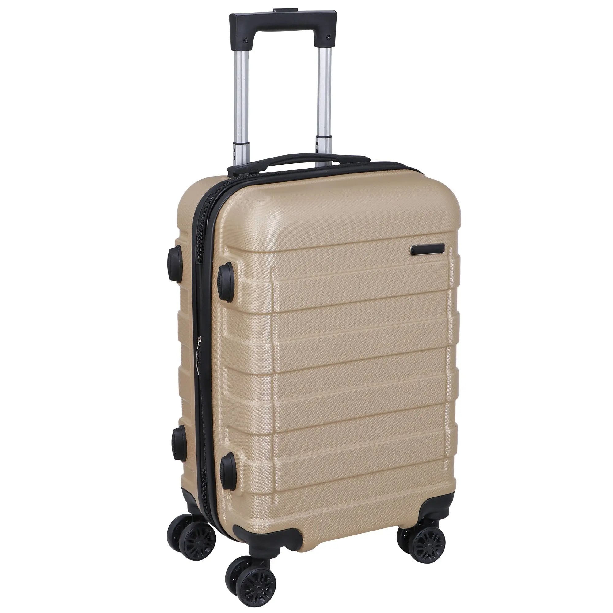 Segawe 21" Hardside Expandable ABS Plastic Luggage Suitcase with Trolley Spinner Wheels, U-Shape Zip, Lightweight Champagne Durable Luggage Set, Hardside Luggage