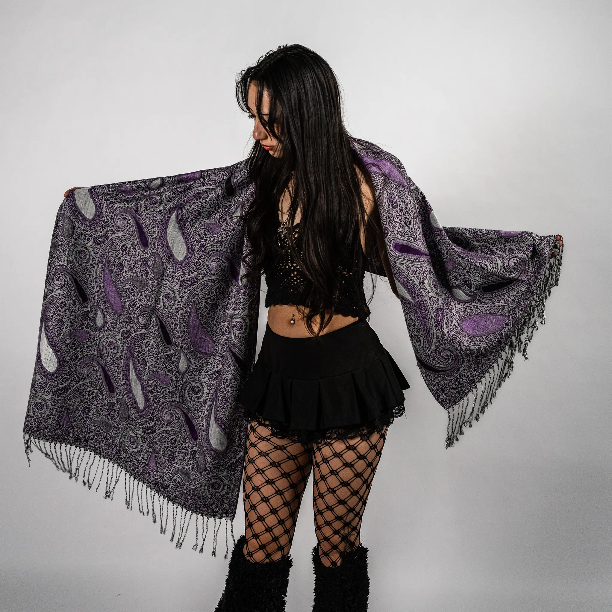 Sunfire Paisley Rave Pashmina Scarf Sunfire Paisley Rave Pashmina Scarf