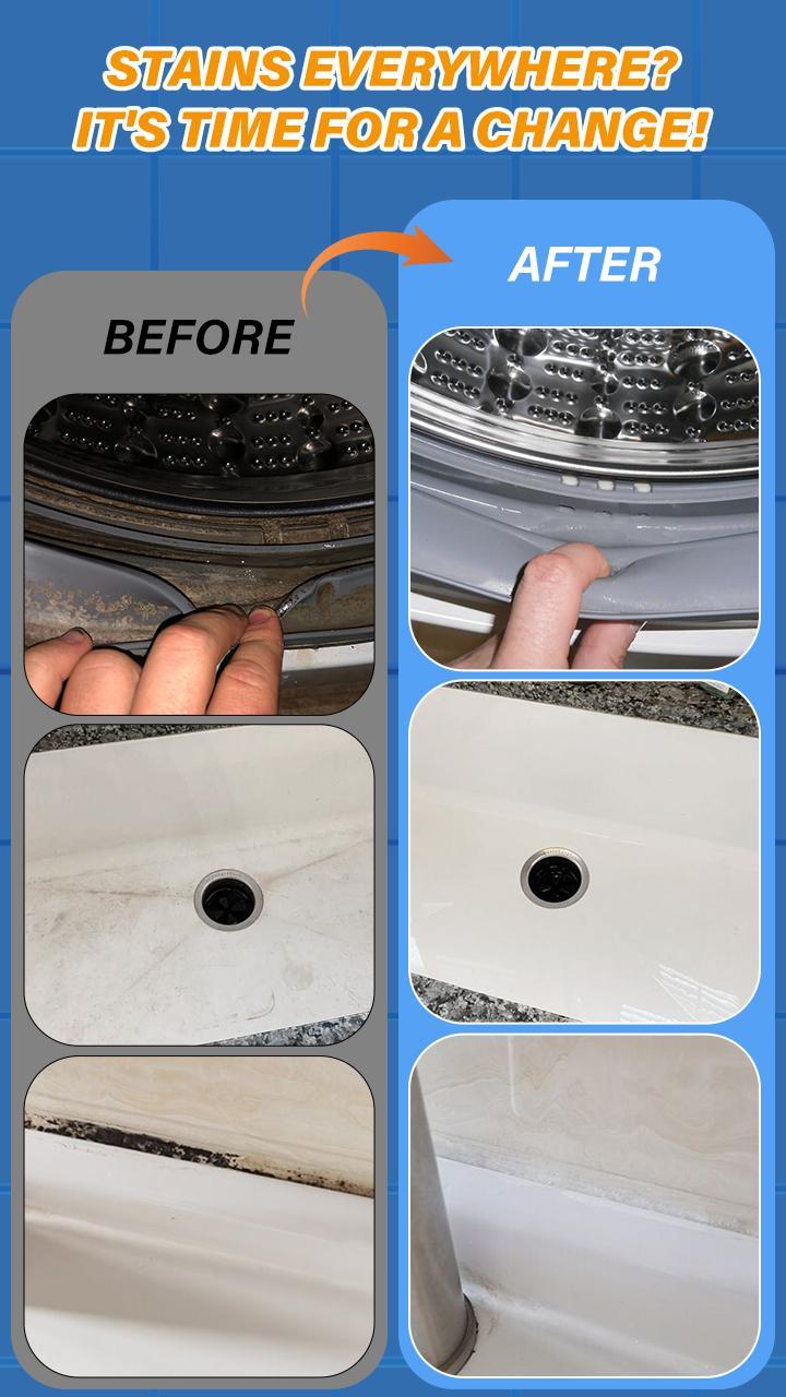 Say Goodbye to Stubborn Mold!  Miracle Mold Remover Gel + Scrub Brush | Best for Shower Caulk, Tile & Washer Seals (7oz)