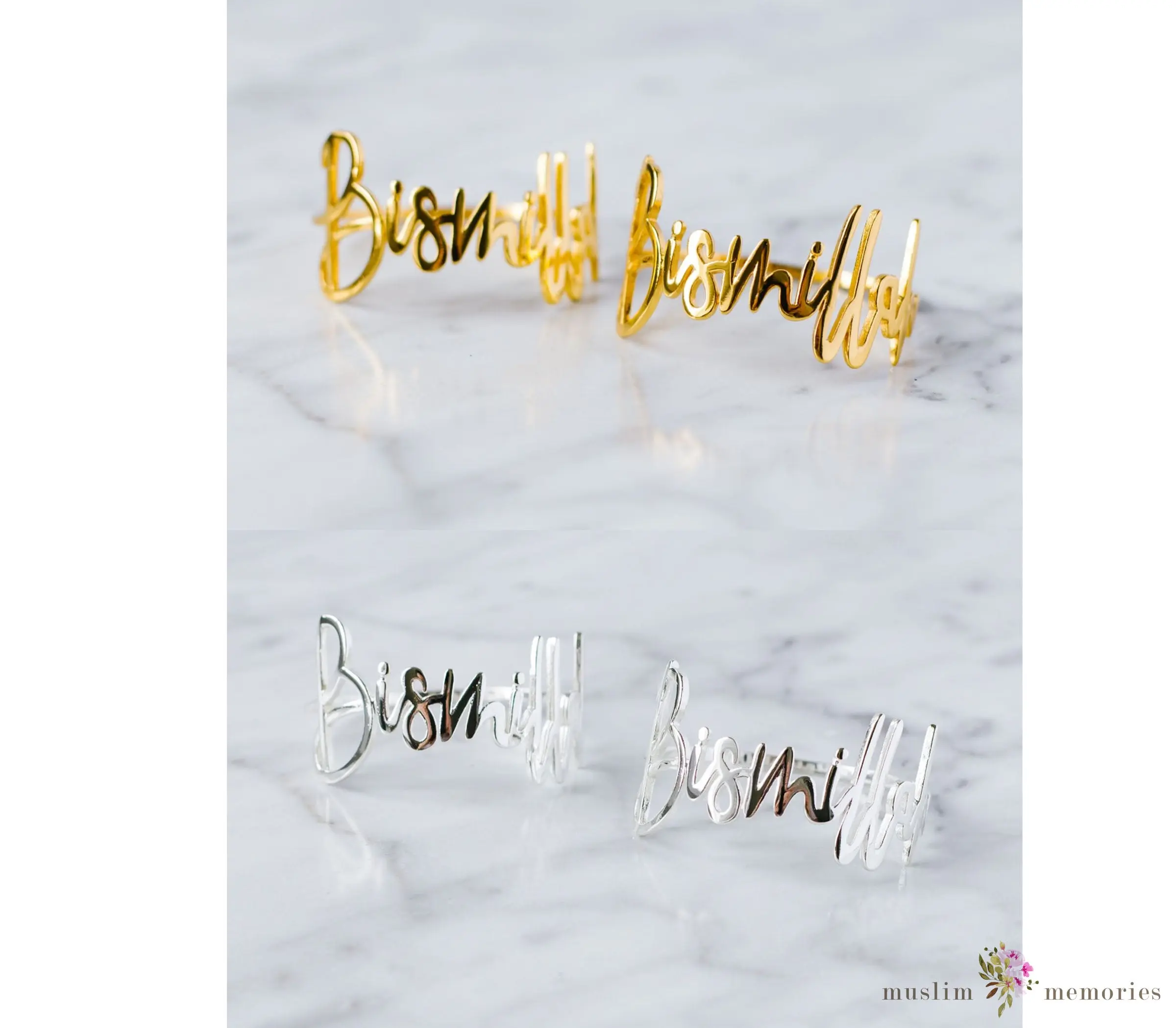 Bismillah Napkin Rings Ramadan Decor