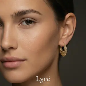 Helia 30mm Greek Key Hoop Earrings | ER011