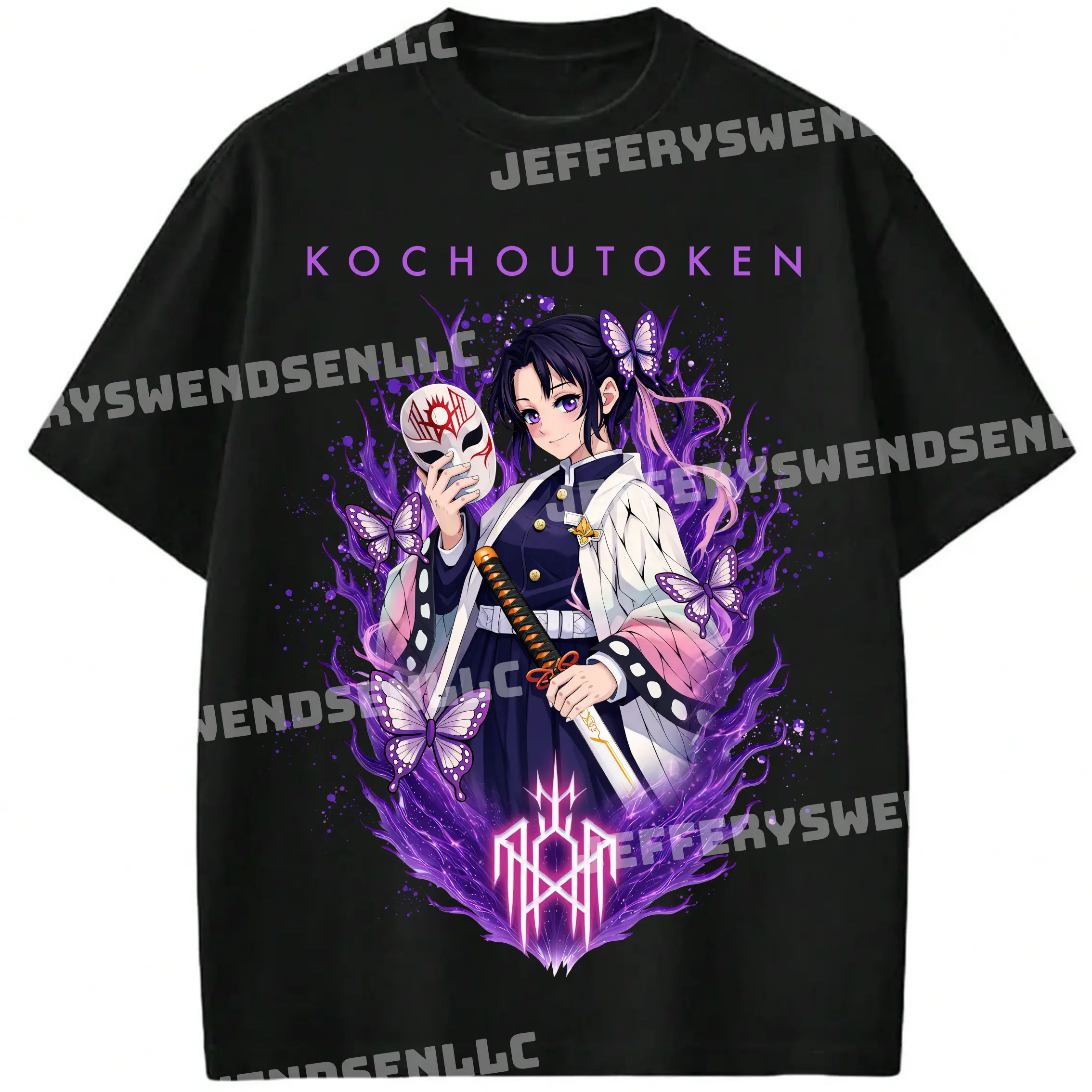 Sl33p T0k3n x K0ch0u Shin0bu Graphic Tee, D3m0n Slay3r Shirt, Anime Fan Merch, Unisex Sweatshirt Hoodie