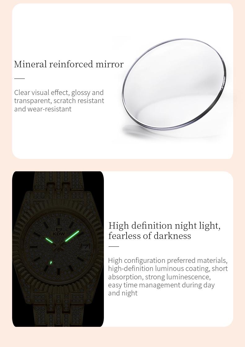 Ladies' Watch Luxury Full Diamond Bangle Watch – 30M Waterproof, Versatile & Practical, Timeless Classic Design, Comes with Matching Bracelet | Perfect Christmas Gift Option