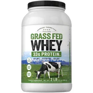 Carlyle Grass Fed Whey Protein Powder | 2lb | 33g of Protein Per Serving | Unflavored | Sugar and Hormone Free | Non-GMO and Gluten Free Supplement | By Herbage Farmstead