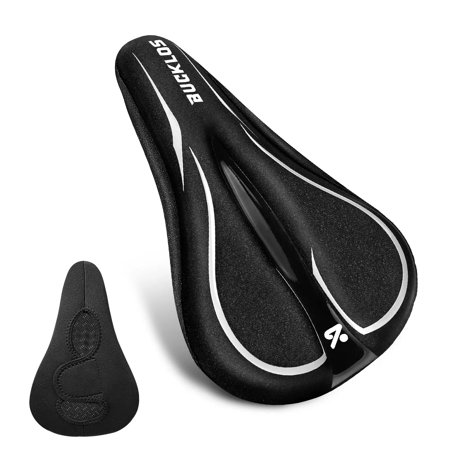 Comfortable Wide Bike Seat with Memory Foam Padding for Men & Women, Easy Replacement Saddle for Spins, Peloton, Cruiser & Exercise Bikes
