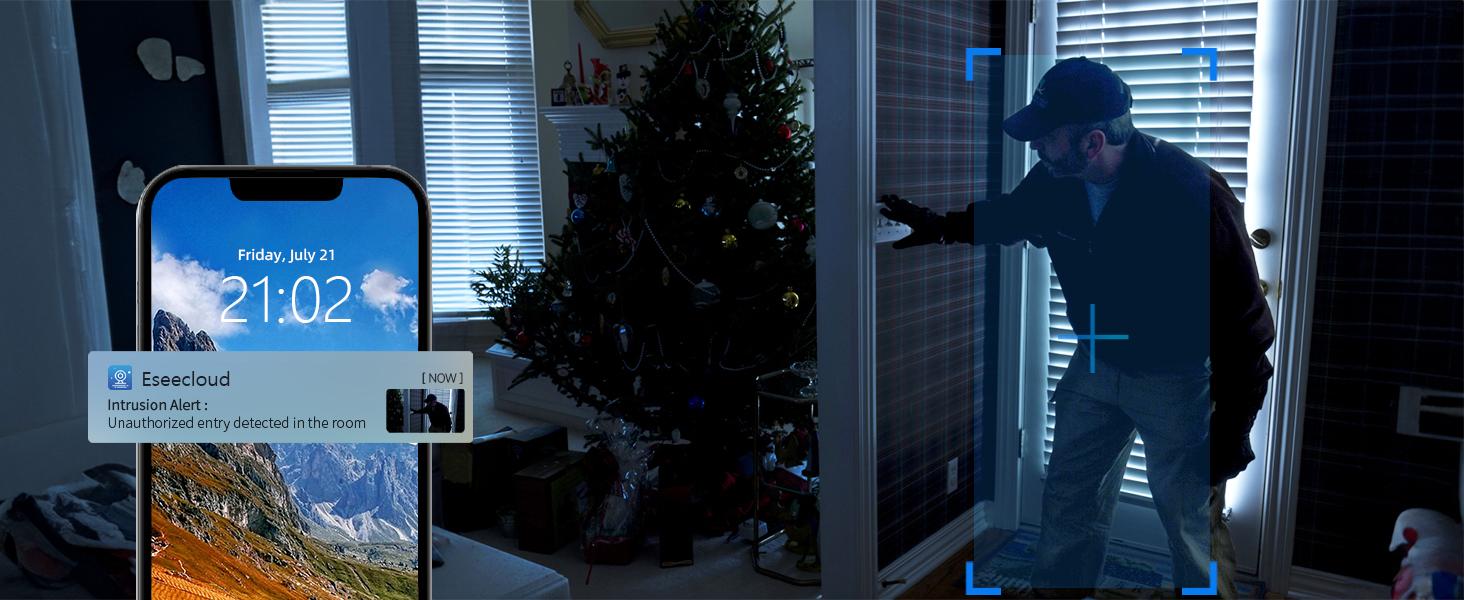 3MP 5G&2.4G WiFi Camera with Motion Detection and Auto Home Security Indoor PTZ