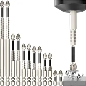 High Magnetic Screwdriver Bit Set - 9 Piece K5 Impact-Resistant Non-Slip Drill Bits - Non-Slip Electric Screwdriver Bit Set - 25 50 65 70 75 90 100 120 150 (9 Pieces)