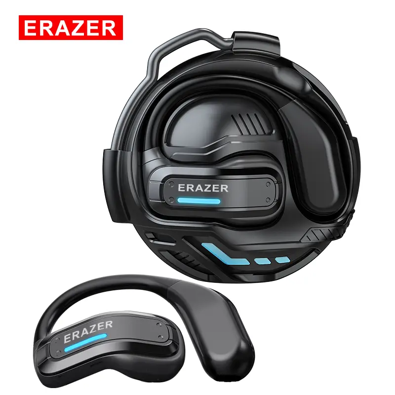 ERAZER X8 Open Ear Audio Headphones, Wireless Bluetooth 5.4 Earbuds, IPX5 Waterproof, Noise Cancelling, 60H Playtime Sport Headsets with Mic for Running, Driving, Headphones Bluetooth