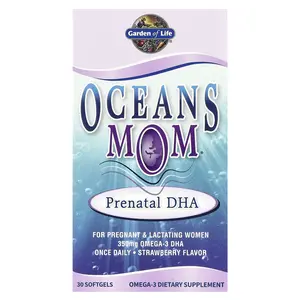 Garden of Life Oceans Mom®, Prenatal DHA, Strawberry, 350 mg, 30 Softgels