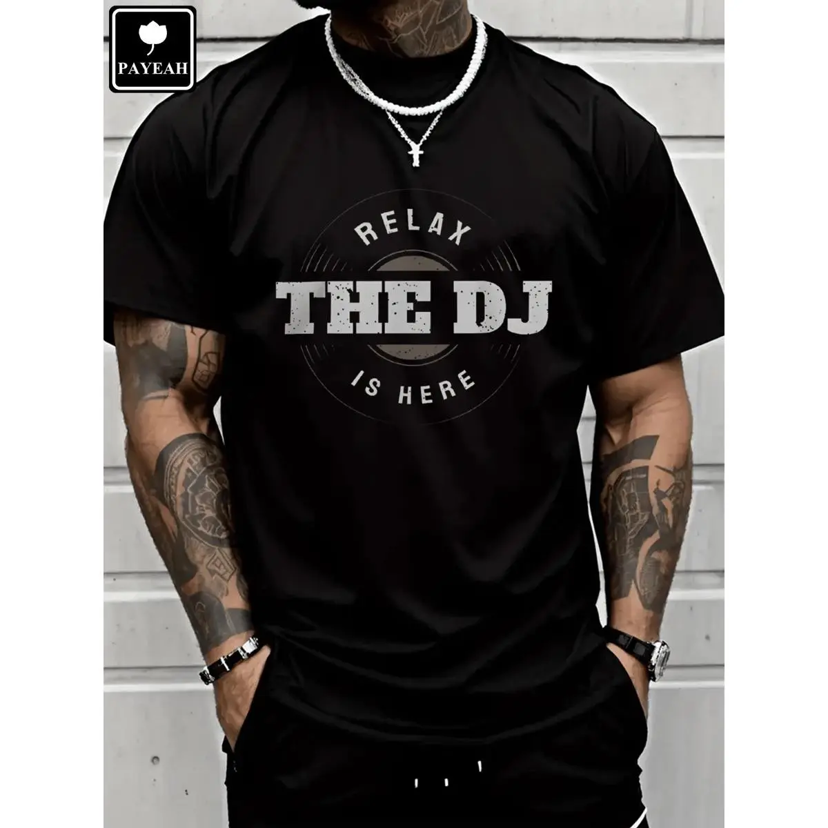 PAYEAH Relax The DJ Is Here DJ Music  Heavy Cotton Tshirt