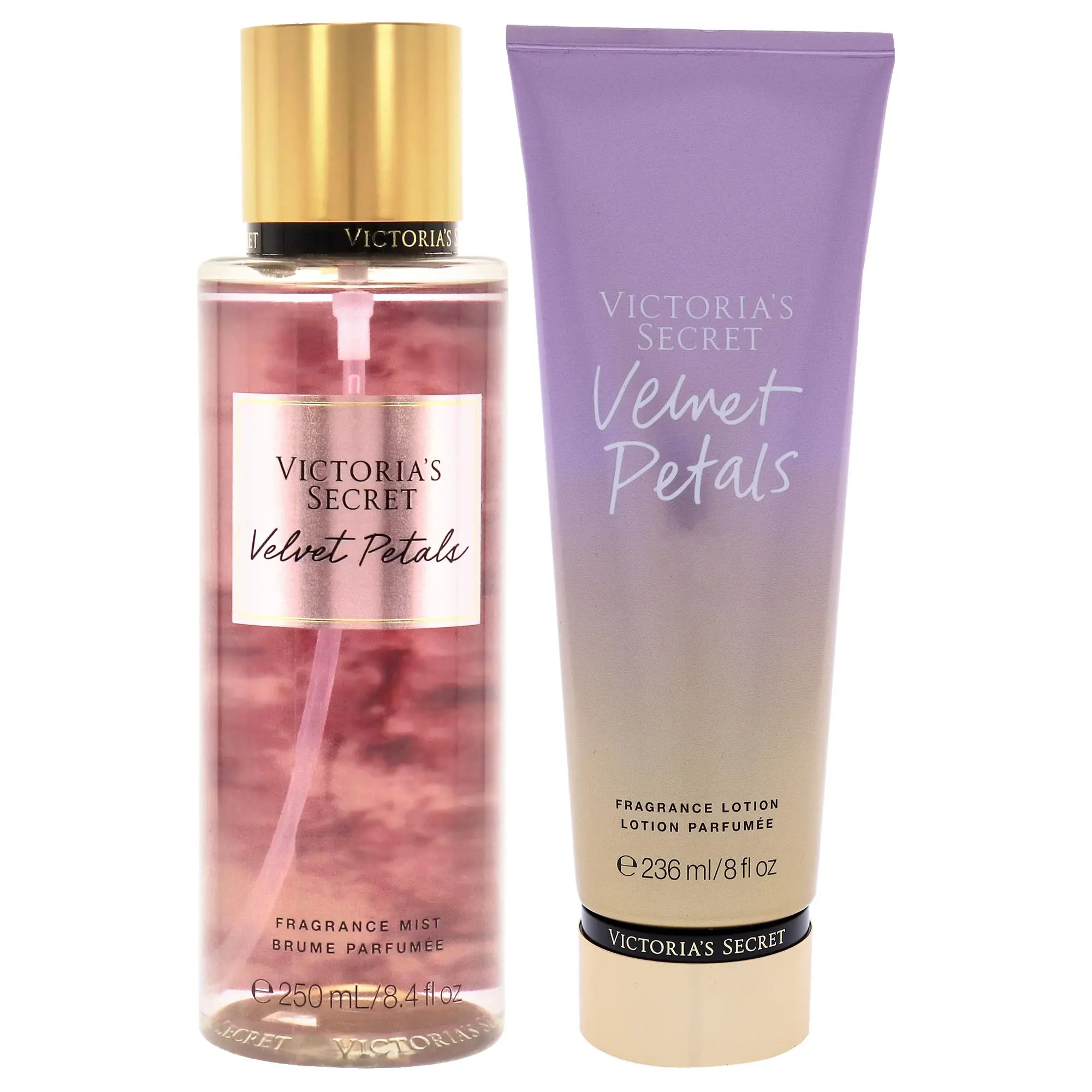 Women's Velvet Petals by Victoria's Secret 2-Piece Fragrance Kit - 8.4 fl oz Fragrance Mist, 8 oz Body Lotion