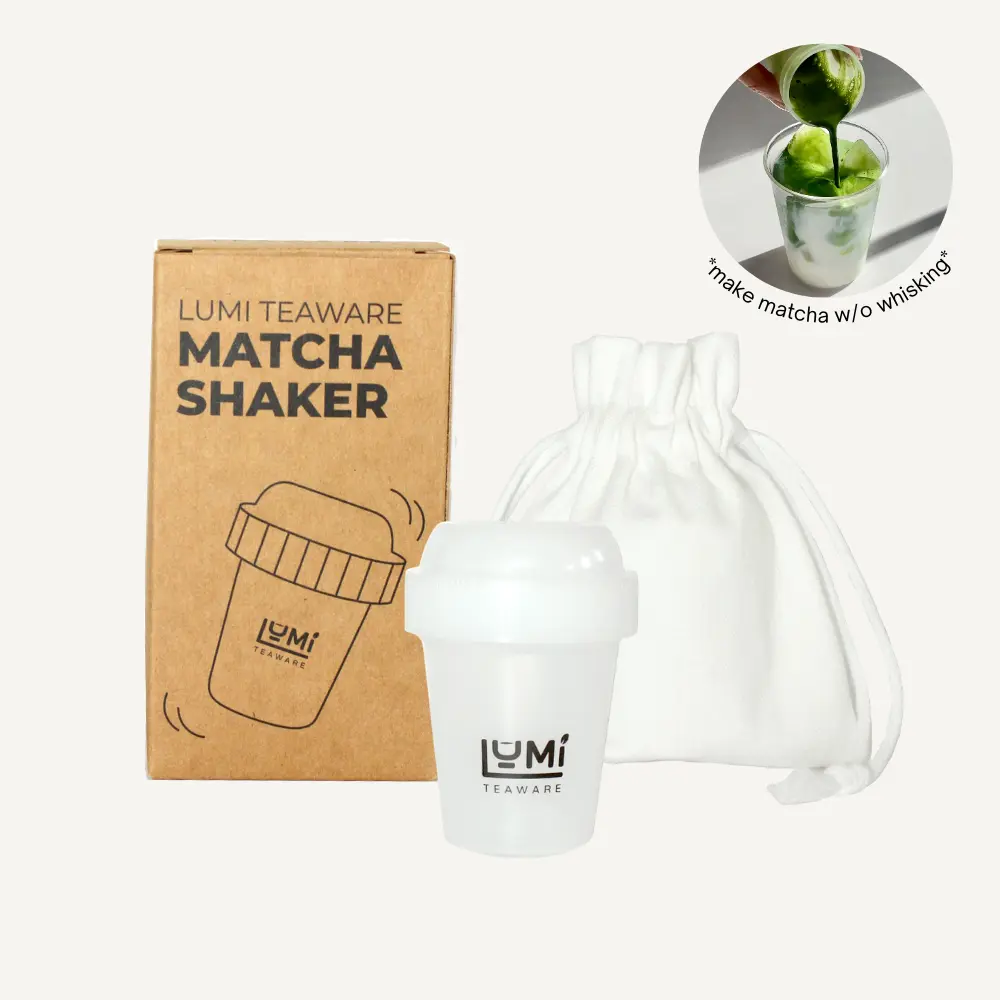 Lumi Teaware Matcha Shaker with Drawstring Travel Bag
