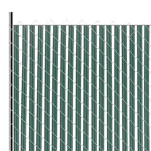 【FathersDayGift】VEVOR Chain Link Fence Privacy Slats Single-Wall for 4' High Fence Bottom Lock Green