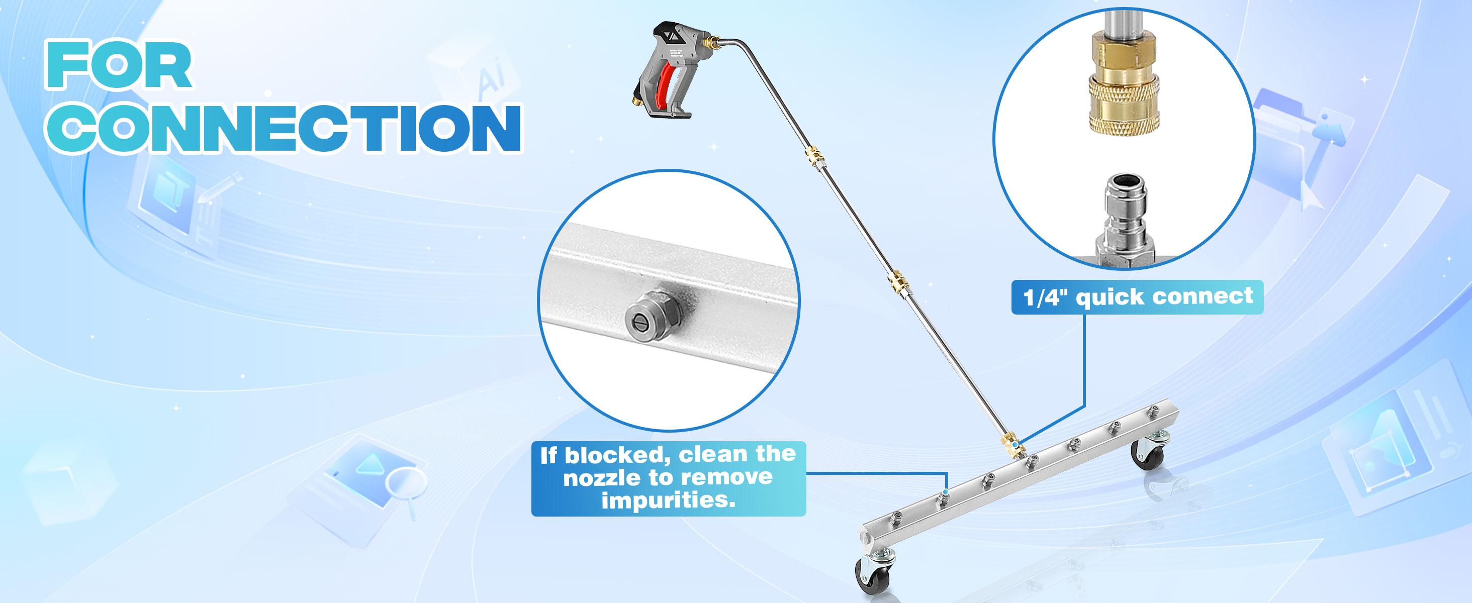 M MINGLE 24” Undercarriage Pressure Washer Attachment, Undercarriage Sprayer with 7 Nozzles, Under Car Washer with 3 Counts Extension Wand, 4000 PSI, ChristmasGift