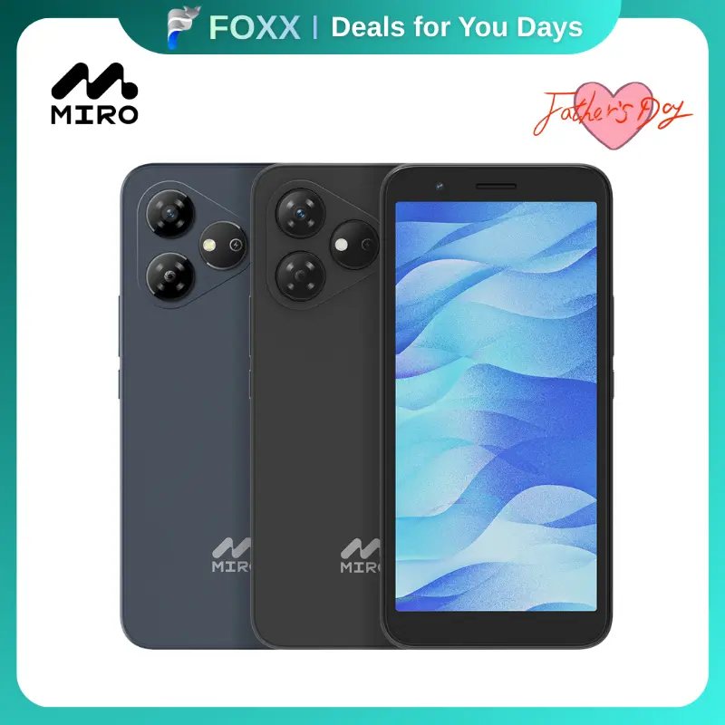 【A1】MIRO Unlocked Mobile Phone - Octa-Core Android 14 Touchscreen, 4(2+2)GB RAM, 32GB Expandable to 1TB Memory, 3G-4G Dual SIM, 5.99in HD 2.5D Display, GPS, Camera, Lithium Ion Batteries, Snap Charge, Ideal Gift for Students