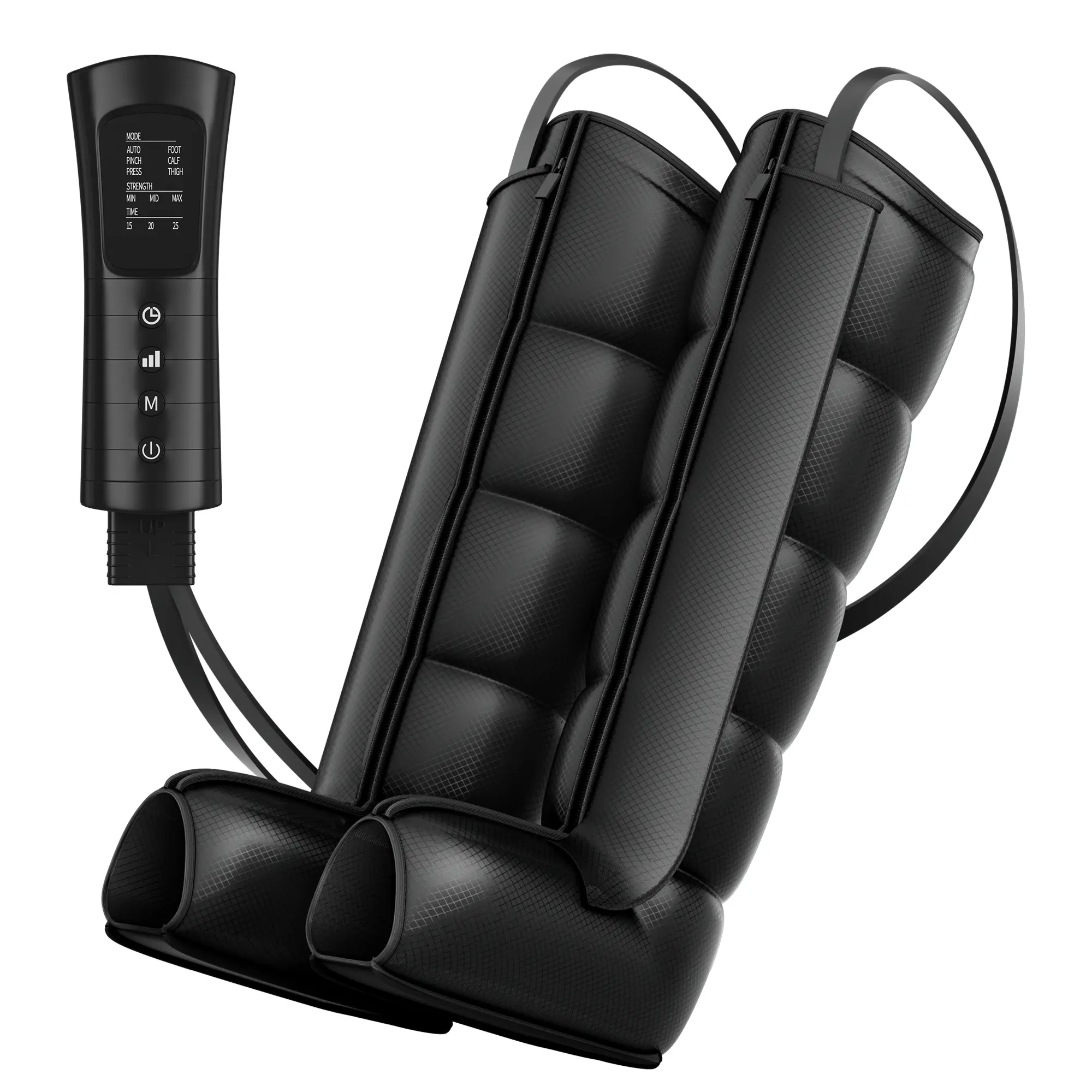TEHANLD Air Compression Leg Massager for Foot, Calf & Thigh, 6 Massage Modes, 3 Pressure Levels, Timer & Optional 3-Zone Heating