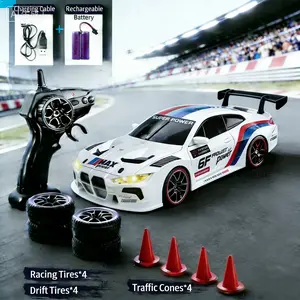 LED Light 4WD High Speed RC Drift Car Full Proportional 2.4G Remote Control Racing Vehicle for Kids Adults Home Fun Backyard Racing Holiday Birthday Gifts rc car