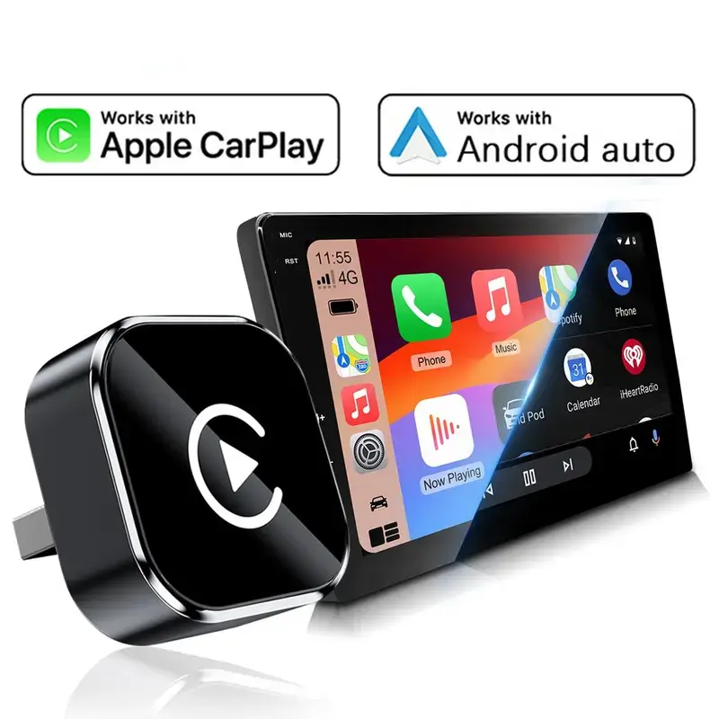 2026 Wireless CarPlay Adapter for Apple,for Android, Upgrade Wired to Wireless, Mini USB-C/Type-C Design, Plug and Play, No Delay Bluetooth+WIFI Stable Connection Car Play for iPhone