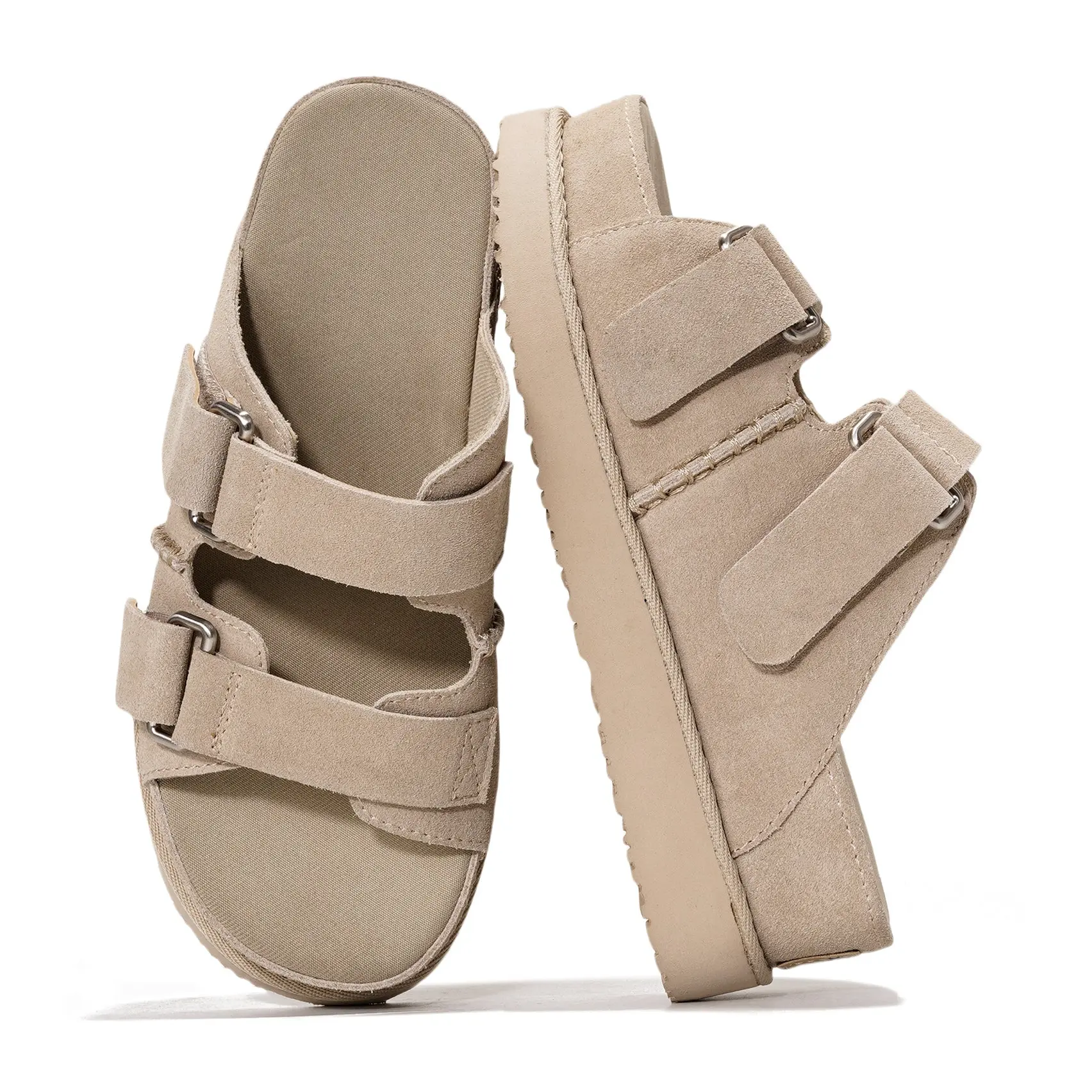 Project Cloud Women's | Platform Sandals | Memory Foam Insole | Lightweight | Non-Slip - Silverstar