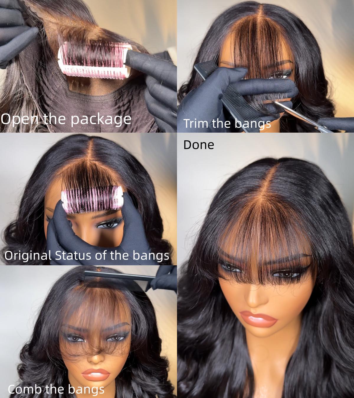 UNice Pre-Everything Fluffy Natural Loose Wave Wig with Curtain Bangs Glueless 13x4/7x5 HD Lace Human Hair Wigs Friendly for Beginners #greenish #TikTokShopSpringGlowUp