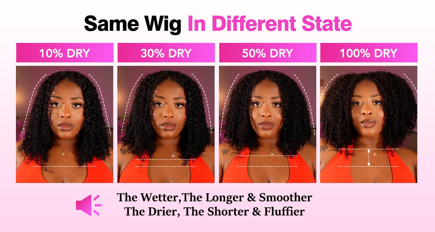 Vshow 3 In 1 Half Wigs Pre Wand Curls Kinky Straight Wigs Natural Blend Human Hair Wigs 250% Density Glueless Wigs For Beginners #springfresh