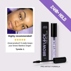 Brow Lock – 8.5ml Brow Sealer | Locks in Henna, Tinted Brows, Pencil or Pomade Makeup | No Smudge, Sweat-Proof, 30-Hour Brow Hold | Dries Clear, Non-Flaky Finish