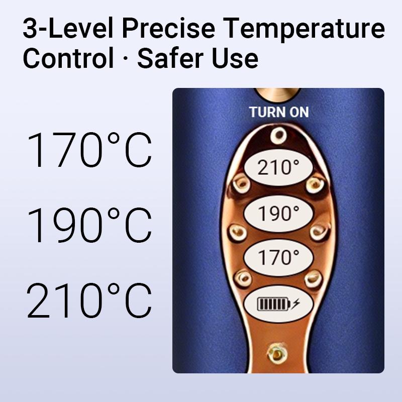 Cordless Hair Straightener, 5000mAh Portable Titanium Flat Iron, Wireless Mini 2-in-1 Straightener & Curler, Travel-Friendly Design, Heats Up Fast, Max 210°C / 410°F