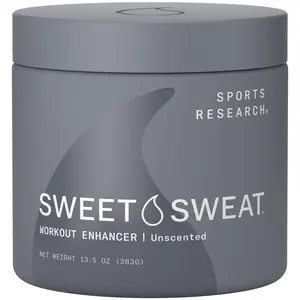 Sweet Sweat­ Workout Enhancer Gel by Sports Research -Thermogenic Exercise Topical Gel for Faster Sweating - 6.5 oz Jar