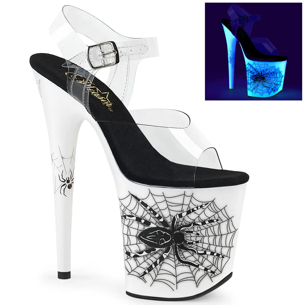 Pleaser 808SW Women's Elegant Open Toe Platform Heels Sandals - Fashion High Heels Footwear