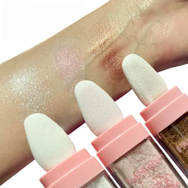 Fairy Dust Highlighter Powder - All-in-1 Smooth Glitter Brightening Cosmetic, Long-Lasting Pearlescent Compact for Face & Body, Blendable Contour Single Item, Assorted Shades for Evening Use, Oily Skin Friendly
