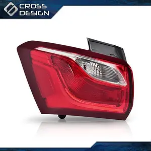 CROSSDESIGN Tail Light Lamp Outer Left Driver Side Fit For 18-20 Chevy Equinox Incandescent