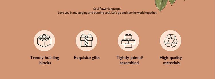 Dynamic Interactive Building Block Flower One Click Blooming Ambient Night Light Educational Assembly Desktop Ornament Perfect Gift(Building block style, requires assembly) Dynamic Interactive Building Block Flower One Click Blooming Ambient Night Light Educational Assembly Desktop Ornament Perfect Gift(Building block style, requires assembly)