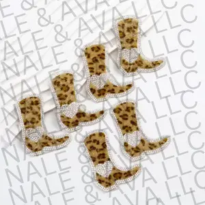 Leopard Cowgirl Boots Hat Patch (1 Patch)