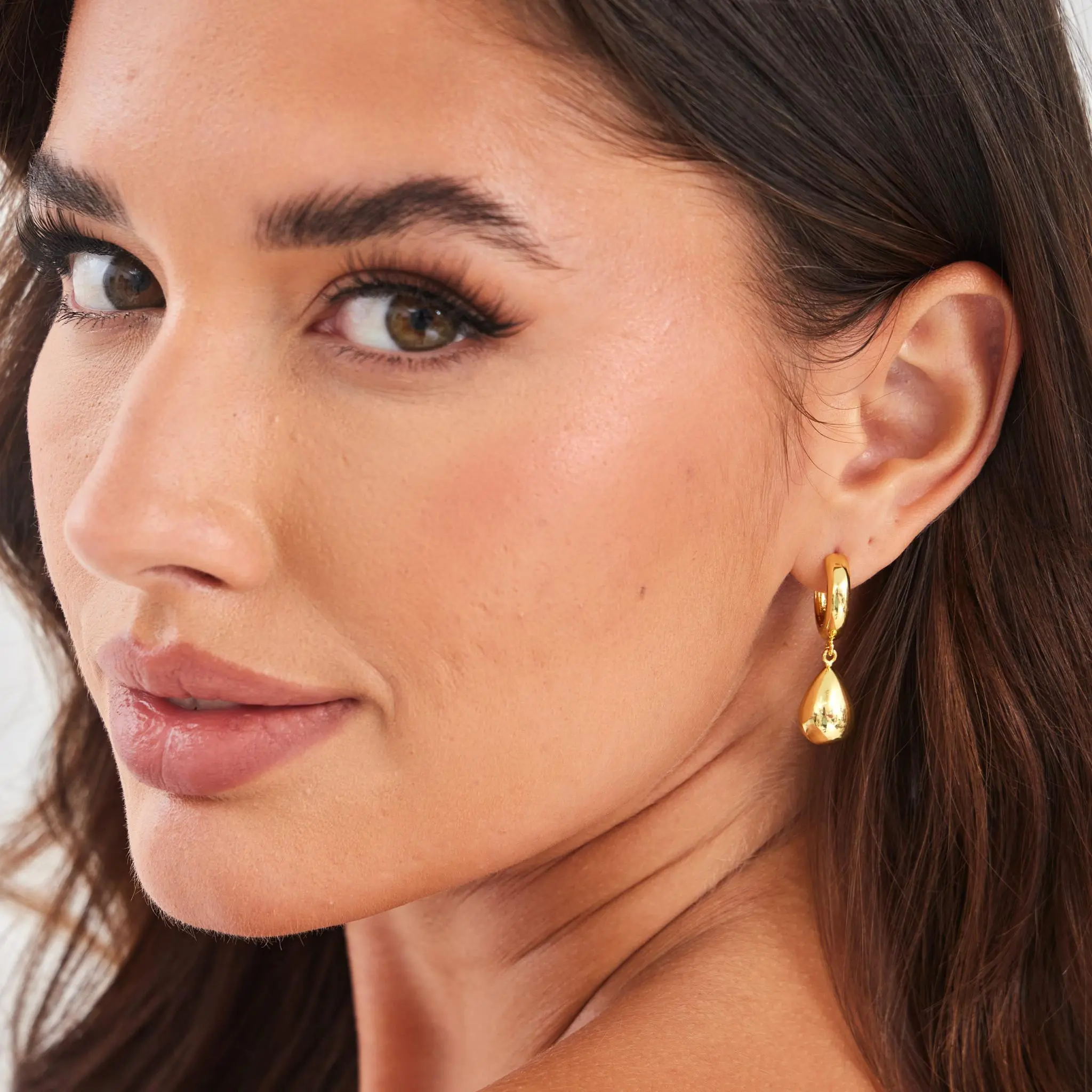 Women's Gold-Silver Teardrop Leverback Dangle Earrings - Hypoallergenic, Nickel-Free, Lightweight Costume Jewels for Daily Wear, Gift Box-Packaged