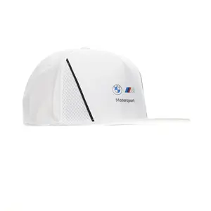 PUMA Mens Bmw M Motorsport Flat Brim Snap Back Casual - White