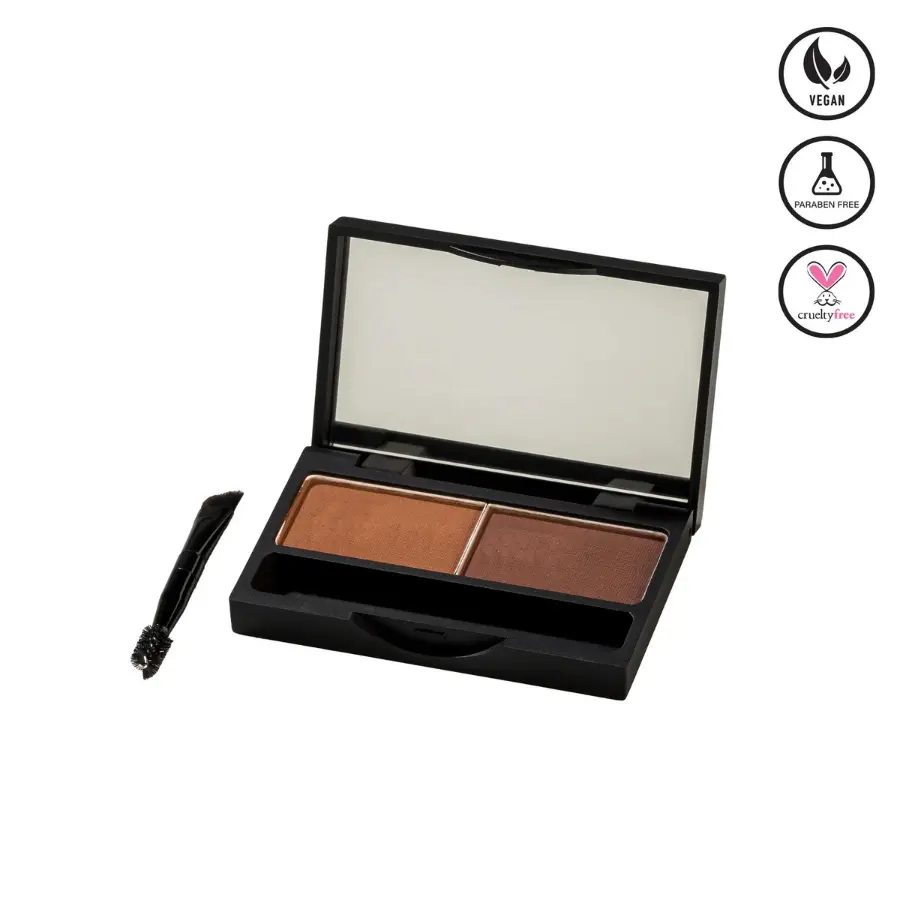 ARMAF BEAUTE ENCHANTING BROW EYEBROW DUO - CAPPUCCINO- Net Wt.e 3g Makeup Blend Cosmetic Clear Eyebrow Gel Flawless Powder Clear Eyebrow Gel Tinted