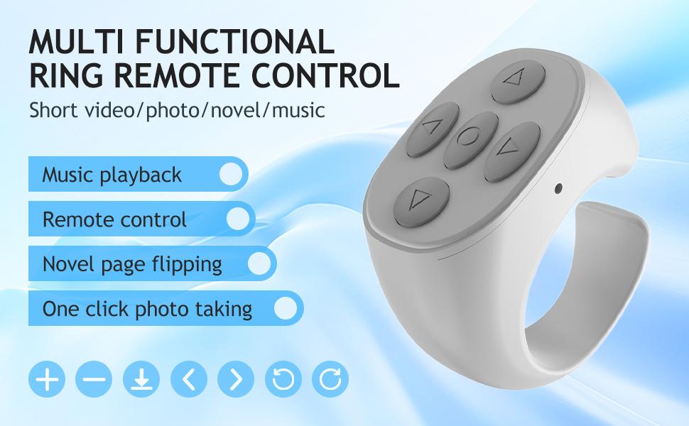 TikTok Scrolling Remote Control, YouTube Shorts Fingertip Clicker, Page Turner for eBook Reading, Camera Shutter Controller for Photo and Video, Connect via Bluetooth USB C Charge, for Smartphones TikTok Scrolling Remote Control, YouTube Shorts Fingertip Clicker, Page Turner for eBook Reading, Camera Shutter Controller for Photo and Video, Connect via Bluetooth USB C Charge, for Smartphones