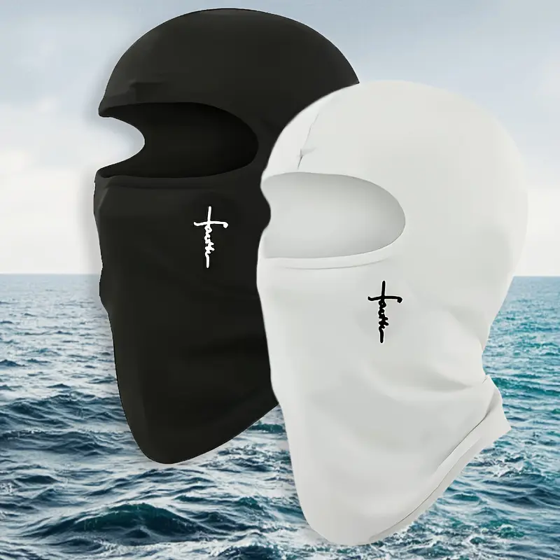 Balaclava Face Mask, Protective Biker Face Cover for Motorcycle, Solid Color Breathable Riding Accessory, Ski Mask, Polyester