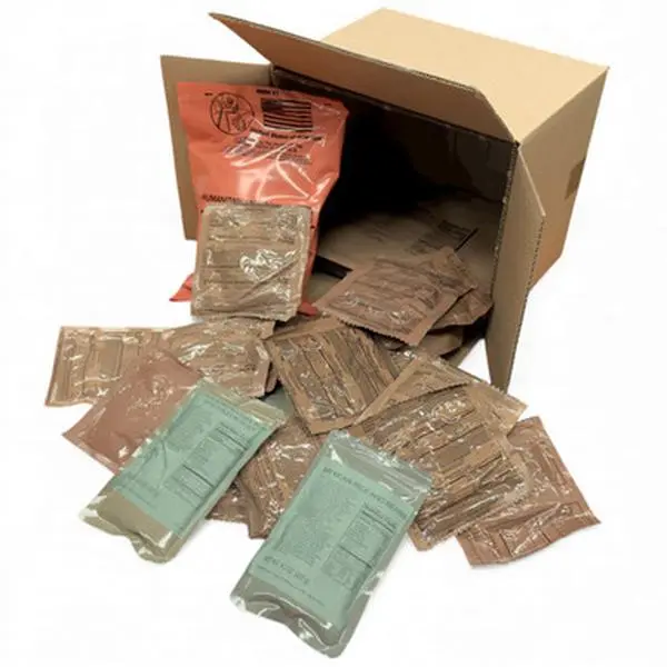 MRE Sample Variety Pack - No-Prep Canned & Packaged Pantry Meals with Meat Entrées, Side Dishes, Assorted Snacks & Desserts