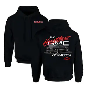 GMC Heartbeat of America Graphic Tee – Classic GMC Pickup Truck Graphic Tee, American Muscle Truck Shirt for Men, Retro Truck Enthusiast Apparel, For Men, For Dad, Top Menswear