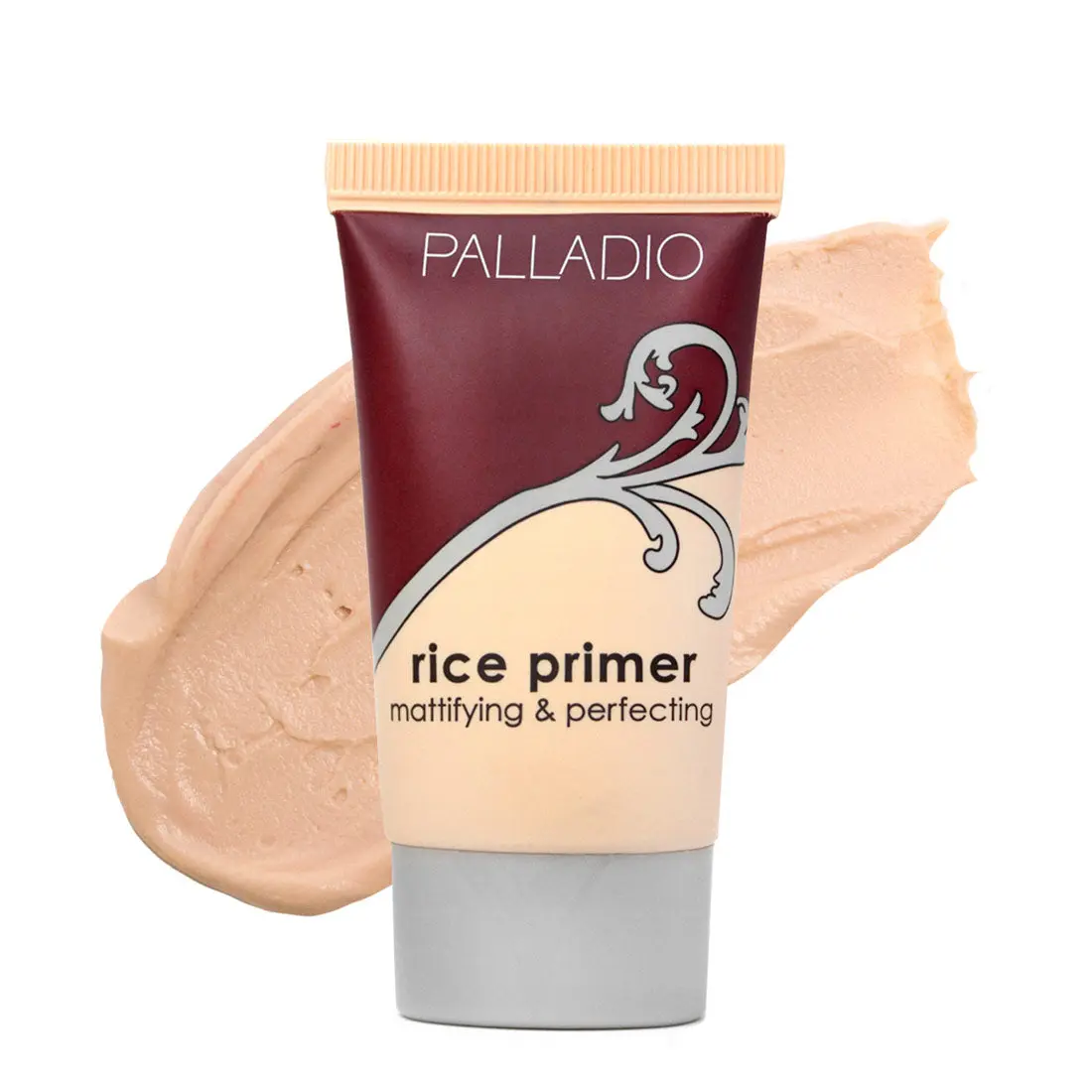 Palladio Rice Cosmetic Makeup Primer - Natural Rice & Ginseng Formulated, 0.71 Fl Oz Beige, Oil Control, Lightweight, Smooth Matte Finish, Makeup-Locking, Facial Shine-Reducing, Flawless Base for All Skin Types (Beauty Products), Single Item
