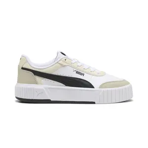 PUMA Womens Carina Mia Lace Up Sneakers Shoes Casual - White