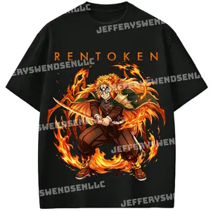 Rentoken Graphic Tee, Sl33pT0k3n x Rengoku Shirt, Demon Slayer Anime Fan Merch, Unisex Sweatshirt Hoodie